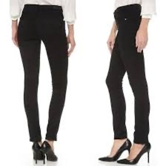 AG Adriano Goldschmied The Stilt Cigarette Leg Black Jeans Women’s Size 27R - Picture 1 of 12